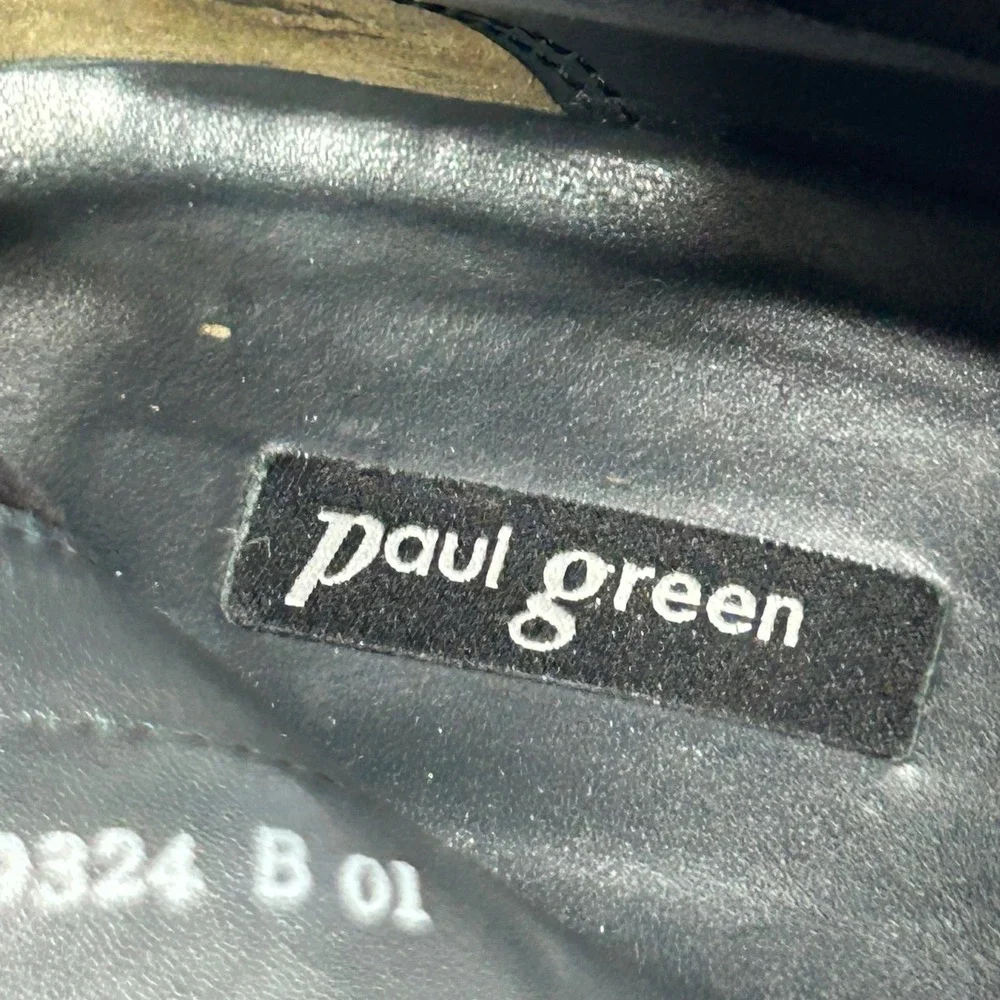 Paul Green Black Suede Zipper Block Heel‎ Ankle Boots Women's US9 UK6.5 Austria